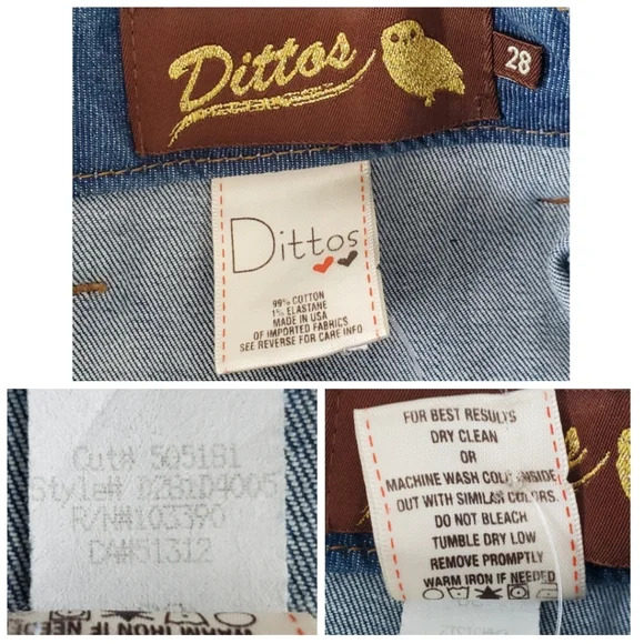 Dittos A-line Retro 70s Style Denim Skirt 28 Festival Boho Hippie Made in USA - Picture 16 of 16